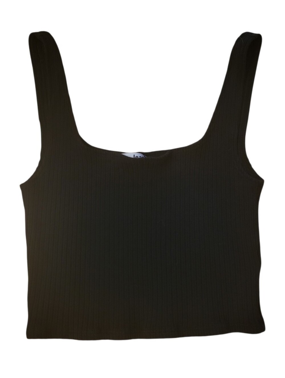 Reformation Black Ribbed Crop Tank Top Size‎ Small